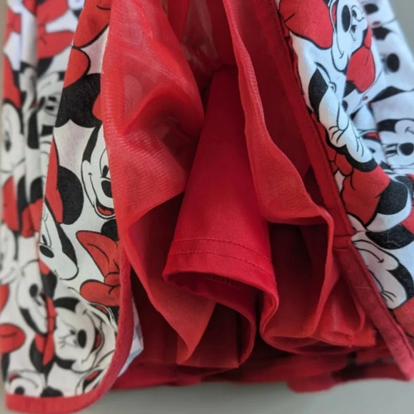 Little Girls Self Tie Ribbon Belt Minnie Mouse Dress Sz 5 Full Skirt Red VGUC - Picture 5 of 7